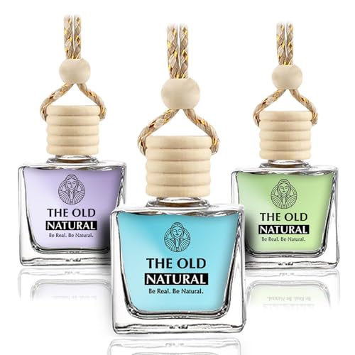 Image of Car Freshener with Essential Oils Fragrance in Glass bottle with Wooden Diffuser Lid | Expressions, Mystic Berry and Mystery Car Freshener Combo Pack of Boxes (10 * 3ml)