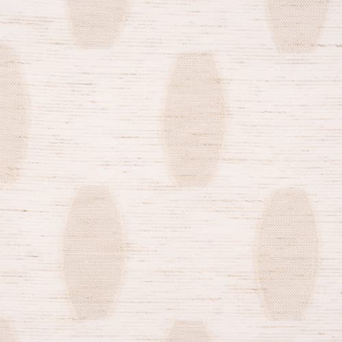 SCHÖNER LEBEN. Gardinenstoff Paneele Meterware Scherli Liv Ovale Natur 60cm Breite