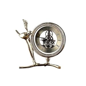 Xumh2024-3 Zegar Kominkowy Pozłacany Ptak