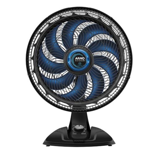 Ventilador de Mesa Arno X-TREME 9 40cm com Repelente VE95, 160W, 9 Pás, 3 Velocidades, Função Repelente, Oscilação 80º, Modo Sono Tranquilo, 110V