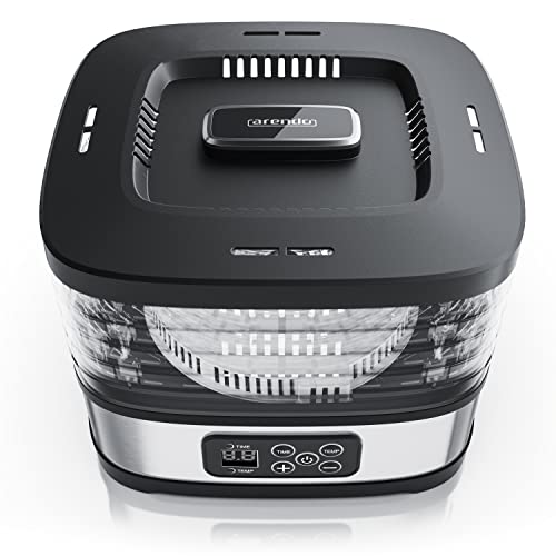 Arendo - Dörrautomat mini mit Temperaturregler - 240 Watt – Dehydrator – 5 Etagen – Timer 1 bis 72 h – 5 Einlegefächer – je Fach zwei Höhen – Food Fleisch Kräuter Obst – Bild 3
