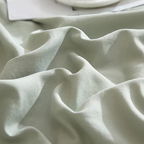 Hyprest Sage Green Duvet Cover King Size, Ruffled Farmhouse Bedding Set, Aesthetic Duvet Cover Set With Zipper And Corner Ties, Ultra Soft & Cooling(1 Duvet Cover And 2 Pillow Shams) #TOP4