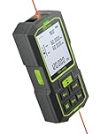 Inkerma Télémètre Laser Bilatéral 393Ft/120M, Mètre Laser Rechargeable avec Unités Ft/in/M, Capteur d'angle, Mode Pythagore, Mesure de Surface et de Volume