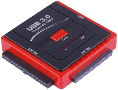 Ronsen 888U3 USB3.0 to 2.5'' / 3.5'' IDE SATA SSD / HDD Hard Drive Adapter Cable - IDE SATA to USB 3.0 External Converter and Cable with One Touch Backup