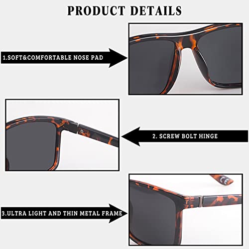 Image of Men's Sports Polarized Sunglasses Square Frame Glasses NP1007