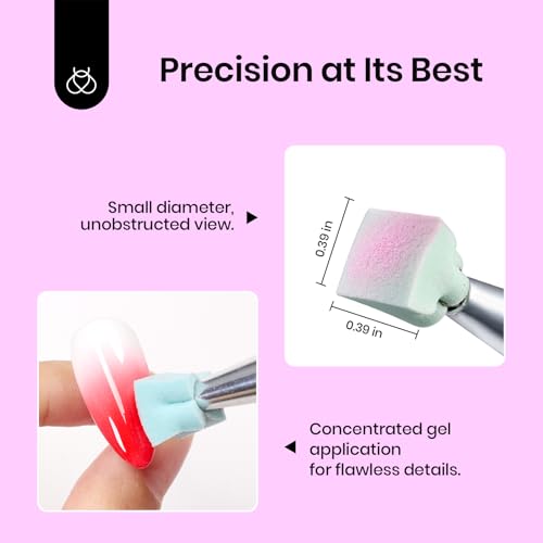 Image of Beetles 150Pcs Soft Nail Sponges for Ombre, Colorful Nail Sponge with Grabbing Pen, Blooming Nails Art Brushes, Gradient Manicure DIY Tools, Professional Accessories Supplies for Home and Salon Use