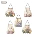 Produktbild Sapphero 5 Pcs Home Küche Obst Gemüse Knoblauch Zwiebel Hängende Aufbewahrungstasche Atmungsaktive Wiederverwendbare Netzbeutel Organizer