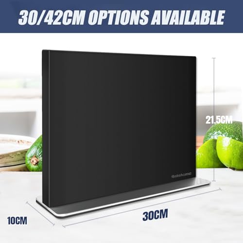 Magnetic Knife Block without Knives, 30 cm Black Magnetic Knife Holder Made of 304 Stainless Steel, Strong Magnetic Knife Holder on Both Sides for a Tidy Kitchen - Image 6