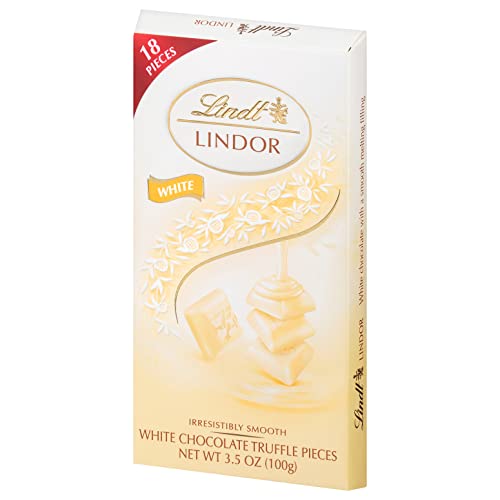 Image of Lindt LINDOR White Chocolate Truffle Bar, White Chocolate Candy with Smooth, Melting Truffle Center, 3.5 oz. Bar (12 Pack)