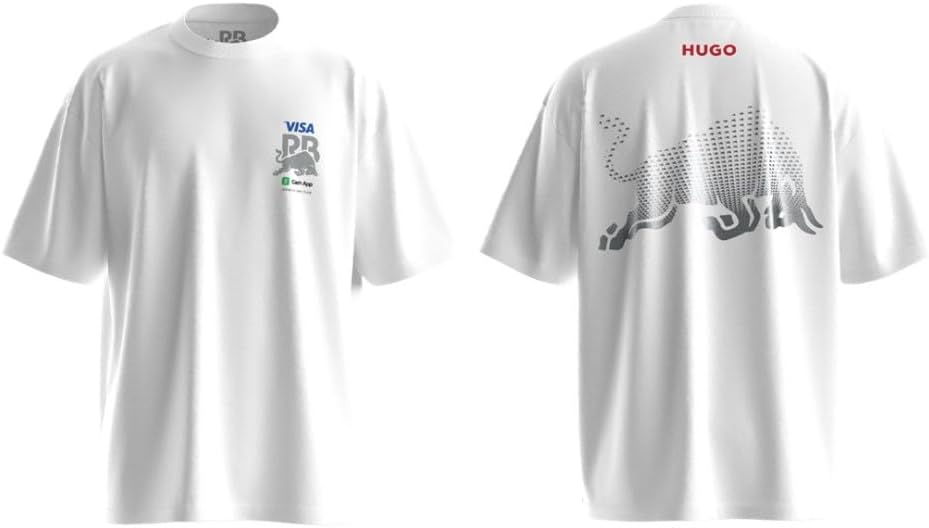 Hugo Mens F1 2025 Vcarb Racing Bull Team Big Back Logo T-Shirt - Image 4