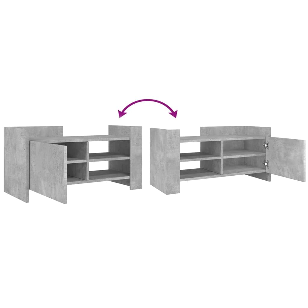 vidaXL Mobile per TV Grigio Cemento 80x35x40 cm Legno Multistrato, supporto TV, credenza TV, mobile HiFi, mobile porta TV, porta TV