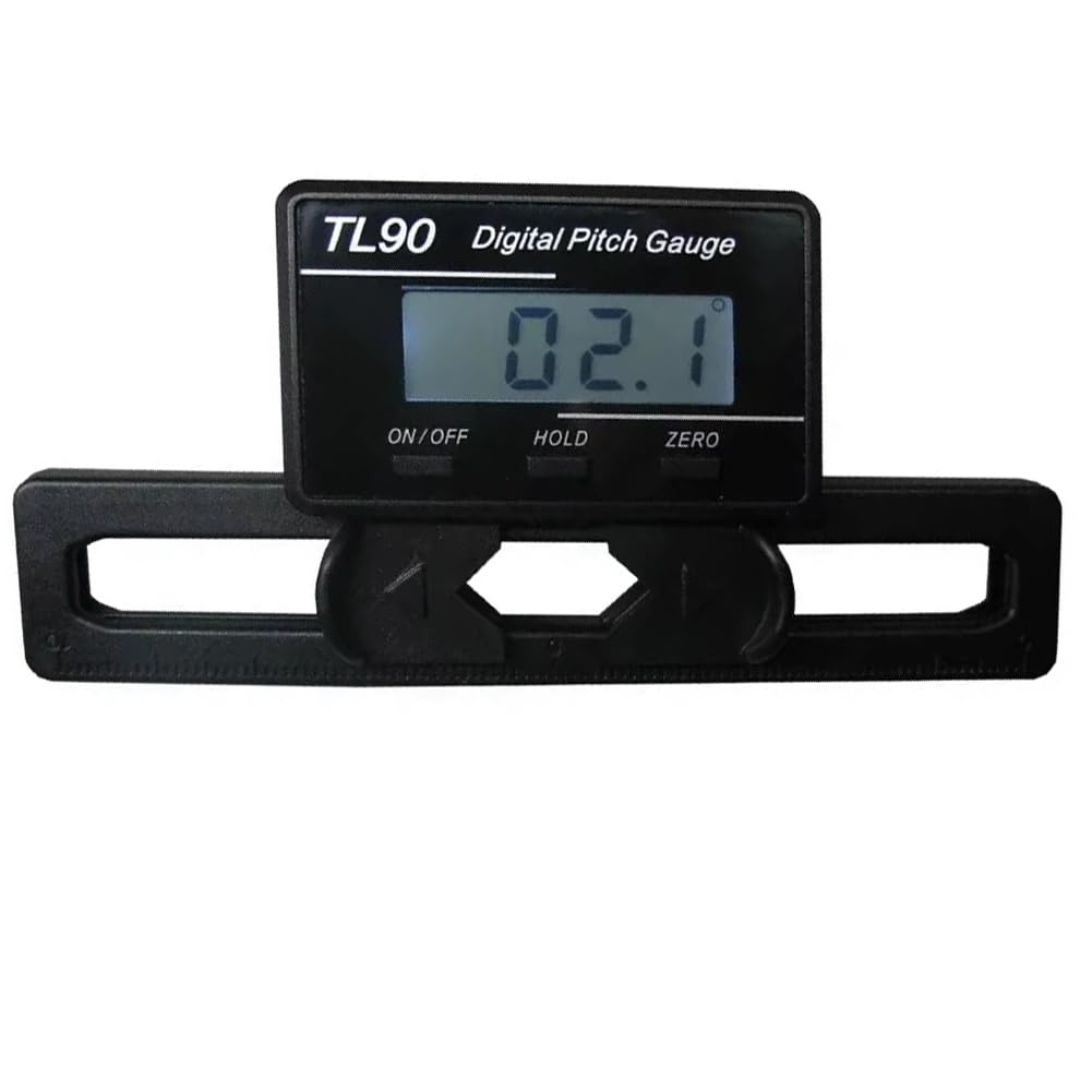 TL90 LCD Digital Pitch Gauge Propeller Blades Angle Measurement Tool Backlight Gyro Sensor ST250-800 Size Helicopter