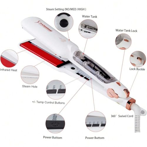 Plancha de Pelo Profesional con Vapor y Cerámica 2 Pulgadas miniatura 5