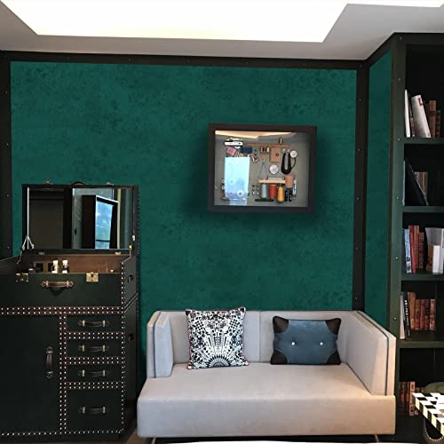 Wadile Peel And Stick Wallpaper 15.9In X 78.7In, Dark Green Concrete Contact Paper For Cabinets/Countertops Waterproof, Wall Paper For Bedroom, Stick On Wallpaper Textured Self Adhesive #TOP5