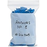 Aviditi 20' x 24' Reclosable Zipper White Block Plastic Poly Bags, 2 Mil, Clear, for Sorting and Organizing with Large Write-On Area to Label, (Case of 500)