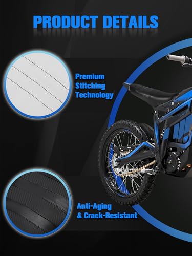 Image of Electric Dirt Bike Seat Cover for Talaria Sting MX3 /R MX4 MX5 /PRO Black,High Elastic Leather