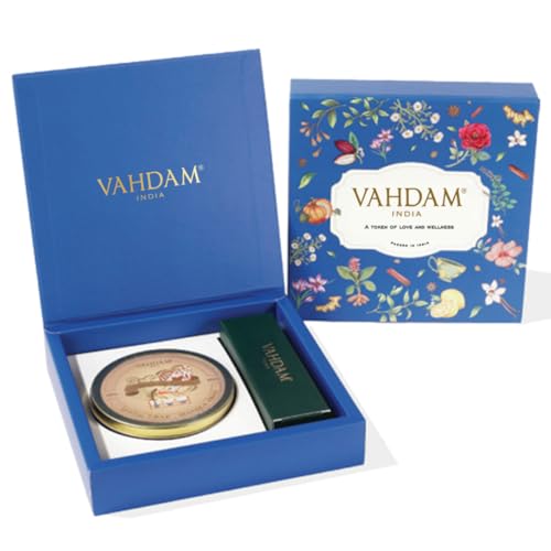 VAHDAM Masala Chai Gift Set for Mother’s Day | Luxury Loose Leaf Tea in Tin Caddy with Premium Spoon | Authentic Indian Chai Ritual in Elegant Gift Box | Mother’s Day Gift for Mom