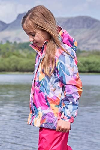 Mountain Warehouse Atom 3-in-1 Kids Waterproof Jacket - Taped Seams Rain Jacket, Detachable Hood, Stretch Cuffs, Microfleece, Antipill -Best for Autumn, Winter Coral 13 Years