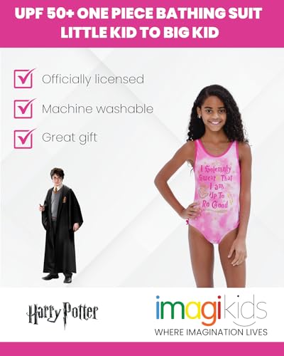 Harry Potter Girls One Piece Tie Dye Bathing Suit Little Kid to Big Kid2