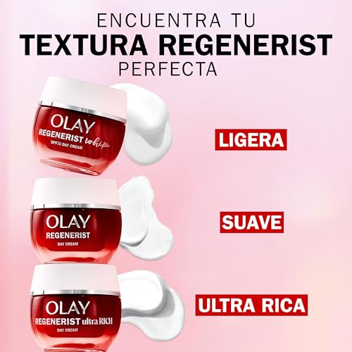 Olay Regenerist Crema Facial de Día SPF30. Hidratante Antiarrugas y Reafirmante Activa con Protección Solar SPF30, Niacinamida Antiedad y Péptidos. Regenera, Reafirma e Hidrata. No Grasa. 50 ml - imagen 10