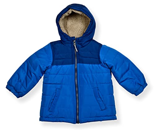 Image of Arctic Quest Boys' Bib Snow Pants and Ski Jacket Water-Resistant Snowsuit For Kids Winter Hooded Jacket, Snorkel Blue, 5-6