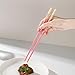 Slivek Chopsticks Reusable Dishwasher Safe, 9.57 inches Pink Non-slip Lightweight Fiberglass Chop Sticks, Asian Cuisine Japanese Chinese Chopstick Gift Set, 5 Pairs