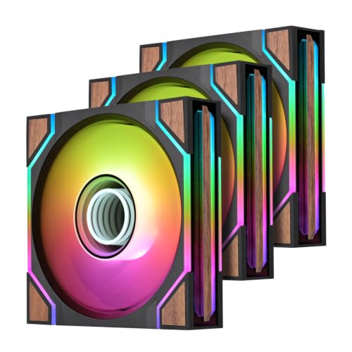 Image of Thermaltake SWAFAN 120 EX Infinity ARGB Sync Wood Edition (3 Pack) Black