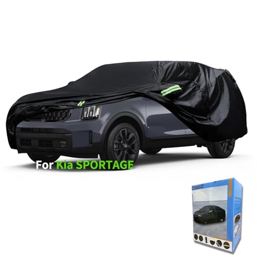 Image of Custom-Fit for Kia Car Cover, Automobiles All Weather Waterproof, Car Cover All Weather Snowproof UV Protection Windproof Outdoor Full car Cover (for Kia SPORTAGE)