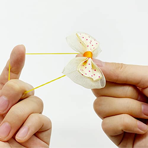 Dorui Dog Bows, Cute Hair Bowknot With Rubber Bands Handmade For Puppy Yorkie Grooming Hair Accessories & Varies Patterns Topknot Bows(70 Pcs Upgrade Rubber Bands) #TOP2