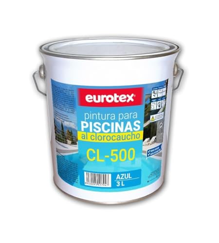 EUROTEX - PINTURA PARA PISCINAS AL CLOROCAUCHO CL-500 3LT AZUL