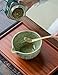 TANG PIN Matcha Set - Match Bowl with Spout and Whisk, 15 OZ, Matcha Scoop | Matcha Whisk Stand (Chasen Holder) - 4pc Perfect Matcha Kit for Matcha Tea Ceremony (Mottled Green)