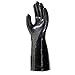 SHOWA Size 11 Black 355mm Polyester Lined 15 Gauge Unsupported Engineered Yarn Neoprene Fully Coated Chemical Resistant Gloves With Rough Particle Finish And Gauntlet Cuff