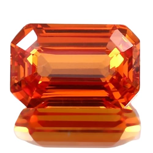 Saphir naturel orange Ceylan 13x9mm pour création de bijoux de luxe fait main