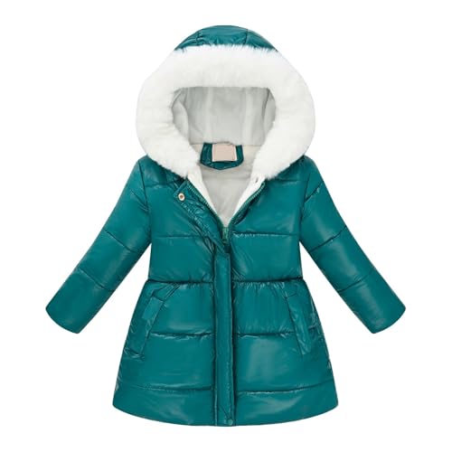 Image of Teen Kids Leather Puffer Jackets Winter Waterproof Fleece Lined Down Coats Boys Girls Padded Warm Quilted Outwear