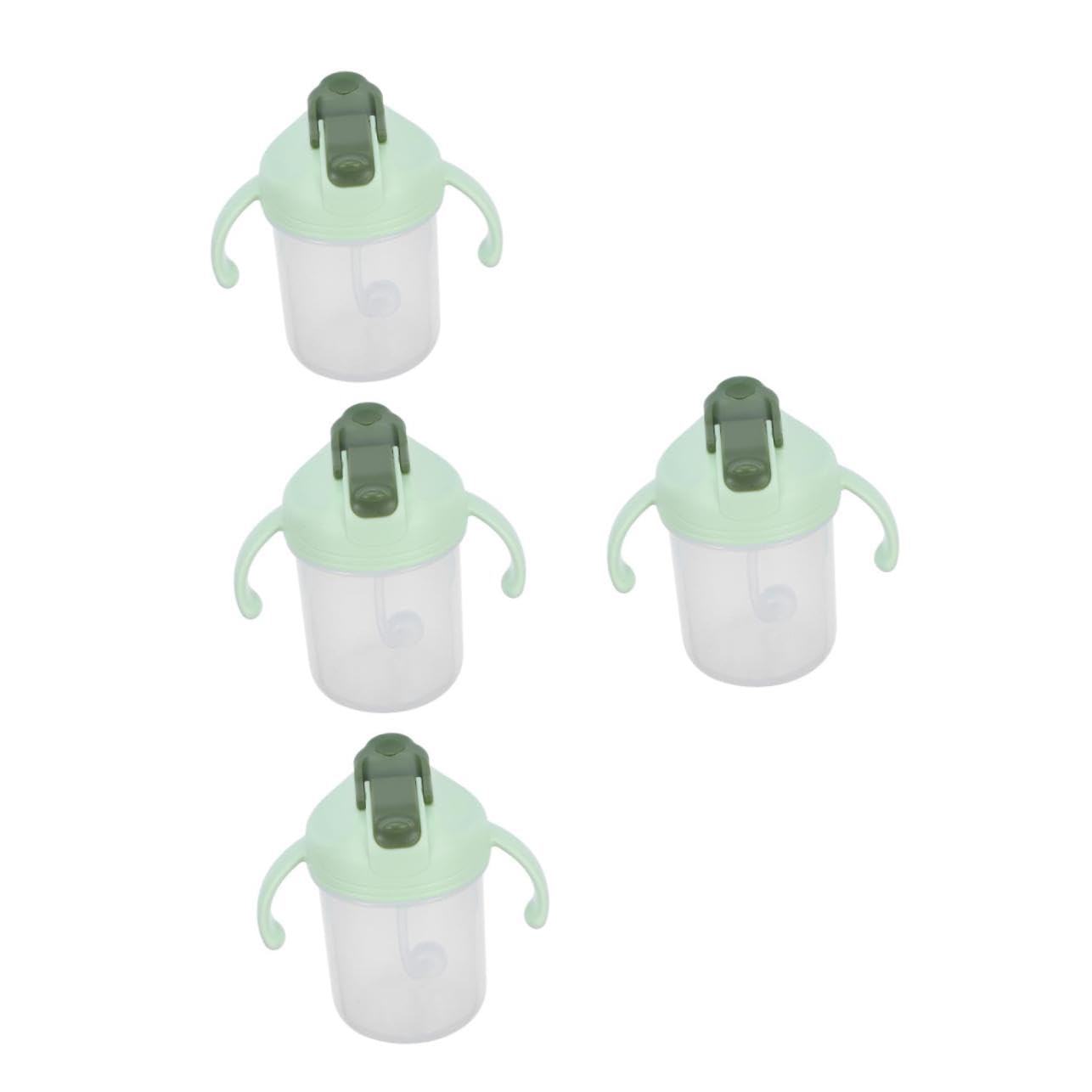 PACKOVE 4pezzi Tazza Antispillamento Con Cannuccia Per Anziani e Persone Letargiche Bicchiere Portatile Per Assistenza Domestica e Per Malati Design Ergonomico e Facile Da Usare