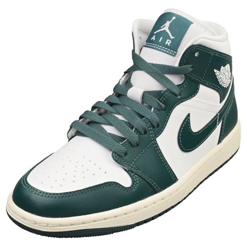 Air Jordan 1 Mid Scarpe Donna (BQ6472-133, Bianco/Sail/Oxidized Green), Bianco/Verde ossidato - vela, 39 EU