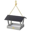 Birds Choice Modern Farmhouse Fly-Thru Bird Feeder, Driftwood – Durable Recycled Materials, w/Nylon Hanging Rope, Made in USA