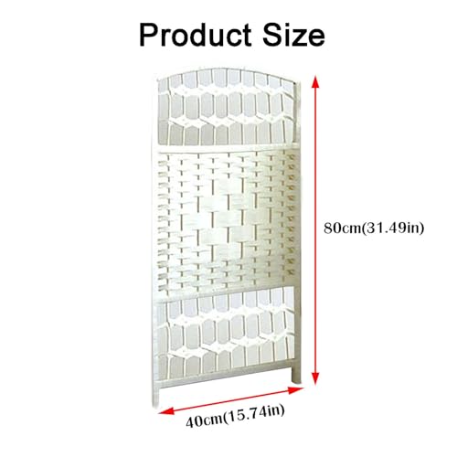 Paravent pliable et portable blanc pour bloquer les regards indiscrets - 2
