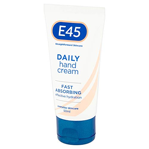E45 Daily Hand Cream 50 ml – E45 Hand Cream for Very Dry Hands - Hand Moisturiser for Dry Skin and Sensitive Skin - Non-Greasy Hand Repair Cream for Soft and Supple Hands - Fast Absorption Formula - Image 3