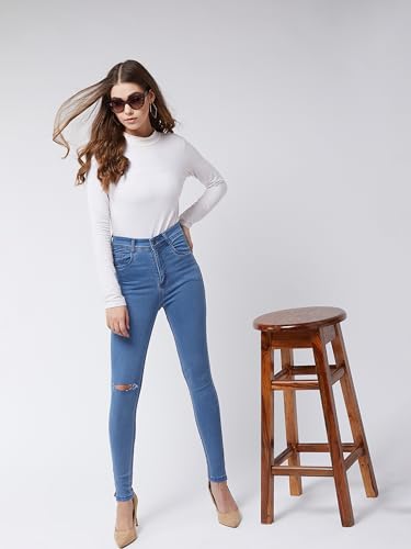 Image of Miss Chase Women's Skinny High Rise Cropped Stretchable Denim Jeans