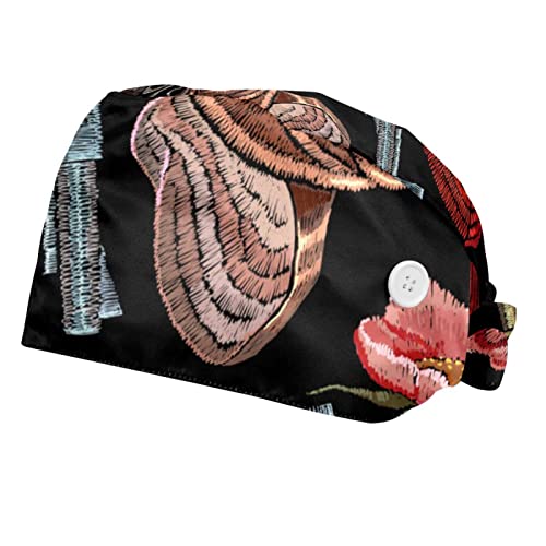 Casquette de travail unisexe motif fleur de chien en lot de 2