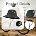 Deevoka Bicycle Helmet Hat,Sun Bucket Hat with Inner Hard Shell,Quick Wide Brim Fishing Hat for Women Men Backpacking Outside Work Cycling Riding Travel Summer, Black