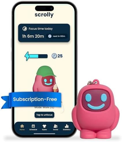 Scrolly Physical App Blocker - Subscription-Free Phone Lock, Redu...
