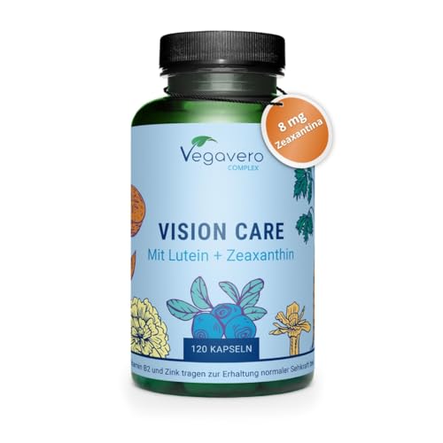 Vegavero Luteína Complex | 40mg Luteina + 8mg Zeaxantina | 16000 MG Flor de Cálendula | Materia Premium: Feno-Myrtillus + Xanmax