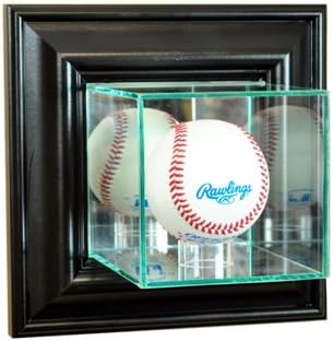 Perfect Cases WMBS-B Wall Mounted Baseball Display Case, Black