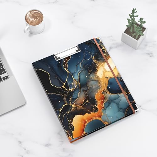 Image of 3 Ring Binder, 1 Inches Round Ring Binder with Clipboard, Dividers Tabs, PVC Zipper Bag Sleeves & to Do List Planners for Women, Men, School, Office Supplies, Abstraction
