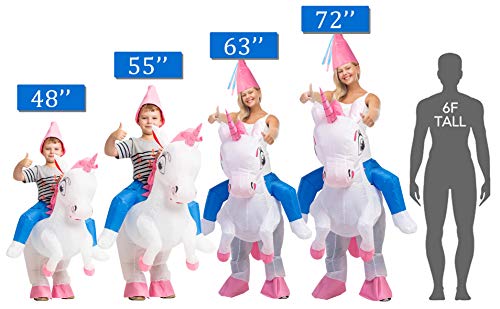 Goosh Inflatable Unicorn Costume For Kids Halloween Costumes Boys Girls 55In Funny Blow Up Costume For Halloween Party Cosplay #TOP1
