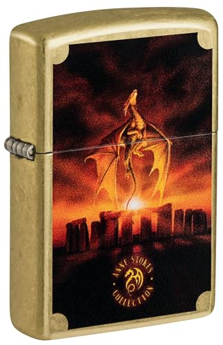 Encendedor Zippo Anne Stokes Dragon Street Brass miniatura 1