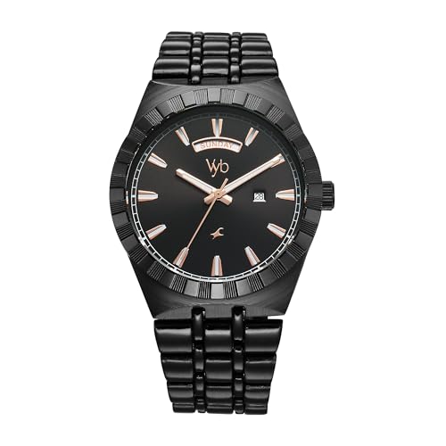 Fastrack Vyb Orion Quartz Analog Black Dial Black Sheet Metal Strap Watch for Men-FV30003NM01W (B0DDKD53W6) Amazon Price History, Amazon Price Tracker