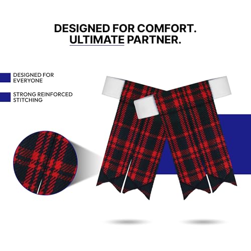 Image of Scottish Tartan Kilt Flashes with Elastic Adjusters